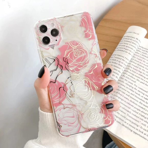 NEW iPhone 12/11/Pro/Max/XR Rose Leaves case - Picture 3 of 6
